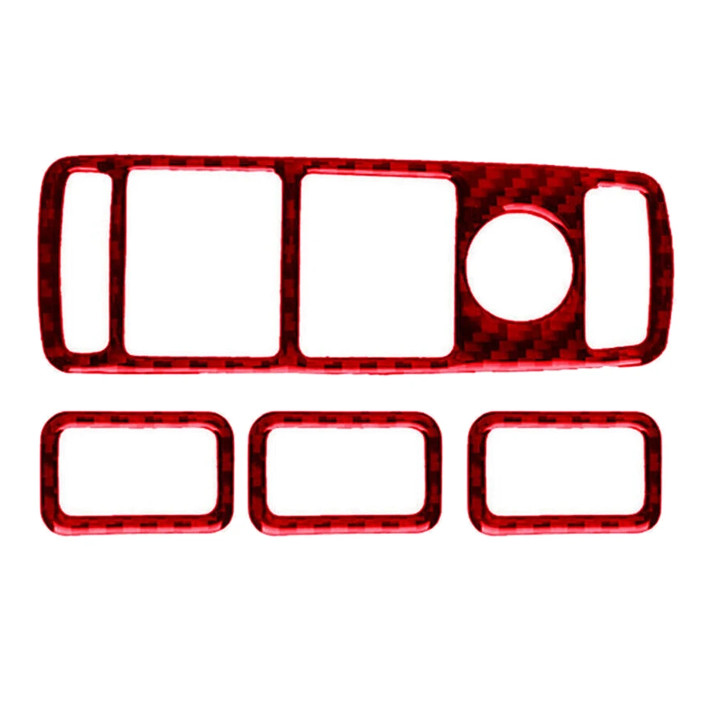 

A64P-Red Carbon Fiber Window Lift Switch Trim Fits For Mercedes-Benz C-Class W204 2007-14
