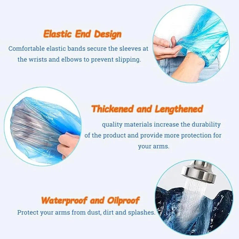

【PRICE REDUCT】Disposable Plastic Sleeve Covers - Waterproof Disposable Sleeves Covers, 200Pcs Waterproof Oversleeves Covers