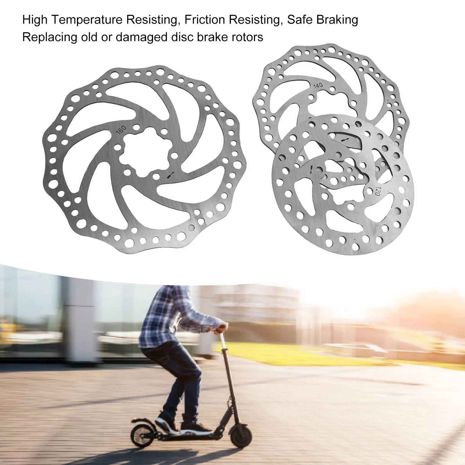 3 STKS Remschijf Rotors Remrotor Set Schijfremschijven Rvs Remrotor Set 120mm 140mm 160mm Fietsen Accessoires