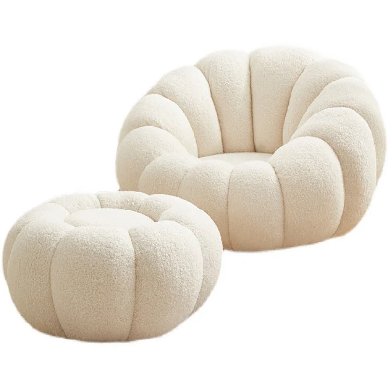 Nordic cream style fabric sofa simple small apartment living room bedroom study lazy combination sofa