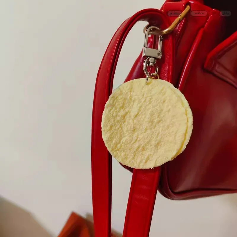 1pc Cute Potato Chips Snacks Keychain 3D Delicious Fried Food Keychain Simulated Wavy Potato