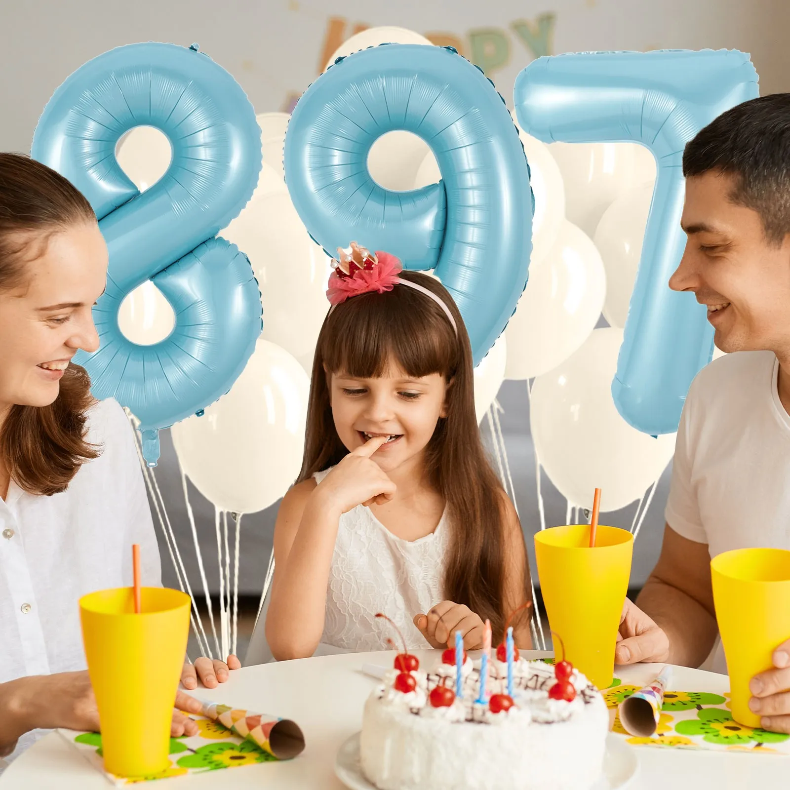 40 بوصة كبيرة لؤلؤة الأزرق عدد بالونات الغابة سفاري عيد ميلاد بالون حفلة احباط بالون 0 1 2 3 4 5 6 7 8 9 كرات globos