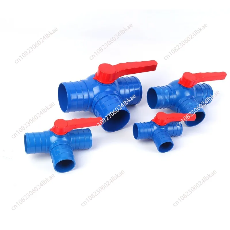 Agricultural three-way ball valve 3-inch sprinkler irrigation with switch water pipe valve pvc water belt connector quick connec