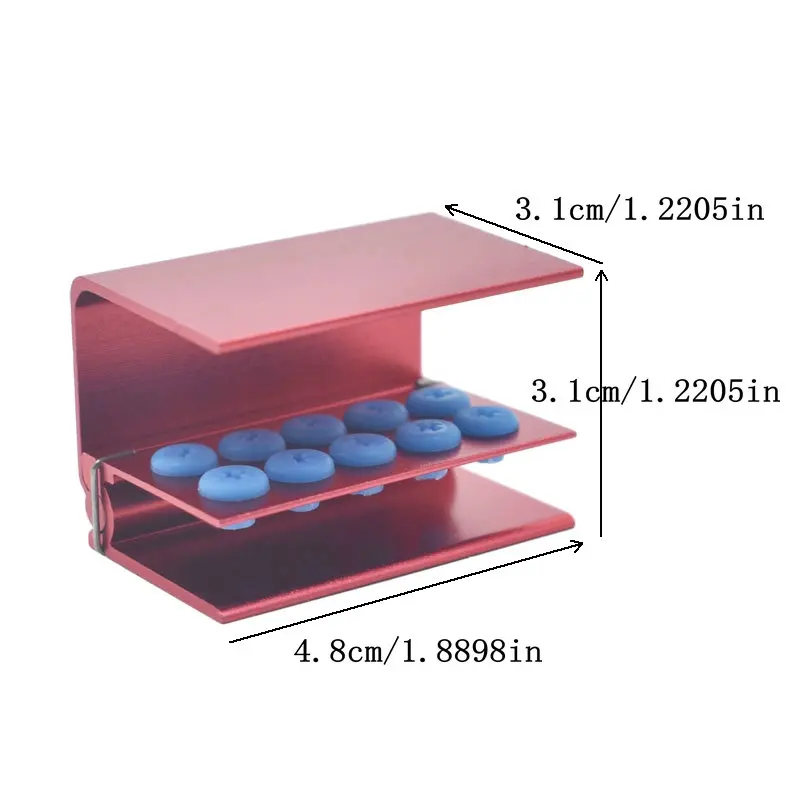 Dental Burs Holder 10 Holes  with Silicon Bur Block Box for FG RA High Speed and Low Speed Burs Autoclavable