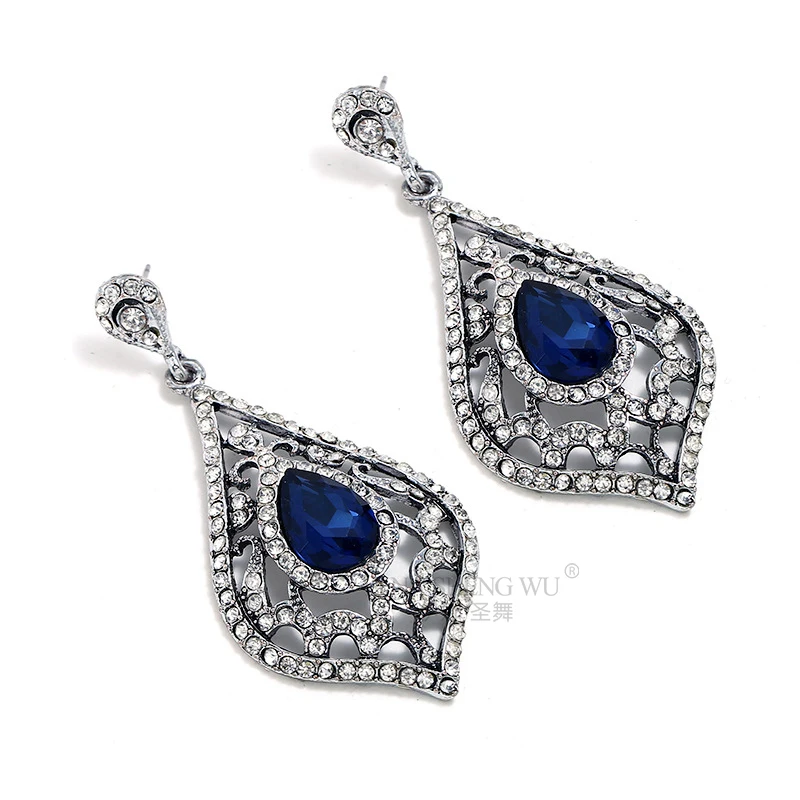 

Belly Dance Jewelry Costume Accessory Dancing Earring Sparkling Crystal Rhinestone Shine Perforamnce Show Wear Bling Bling 1pair