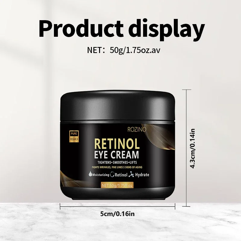 Retinol anti-rugas creme para os olhos para homens, desvanece-se, linhas finas, elevação firmando, anti círculos escuros, remover sacos de olho, iluminar, hidratante cuidado