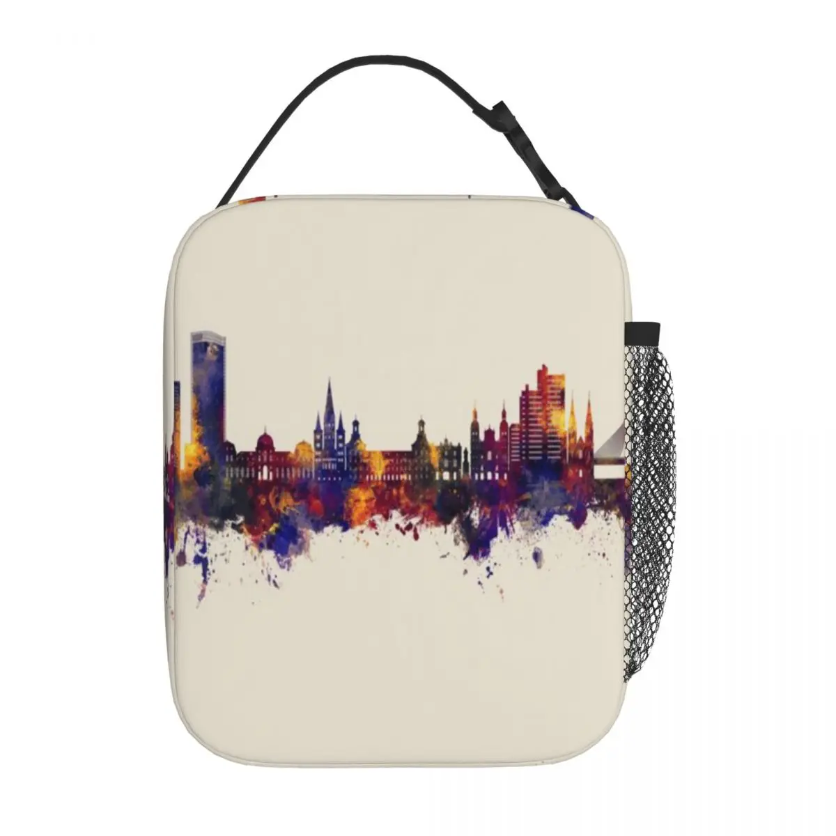 Bestselling Bonn Germany Skyline Quilted Adjustable Strap Lunch Bag Office To-Go Bento Bag