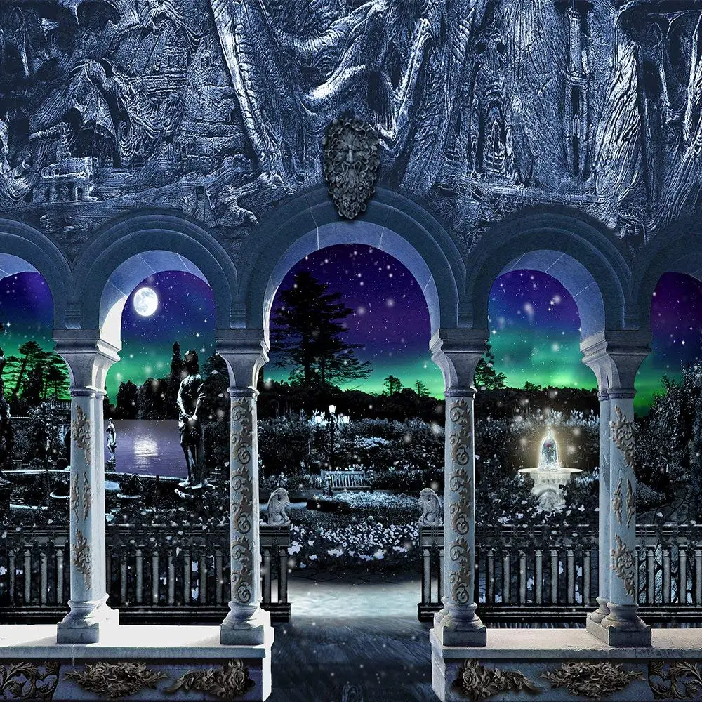 

Beauty Enchanted Frozen Castle Fairy Column Arch Beast backdrops computer print wedding Photography Studio Backgrounds