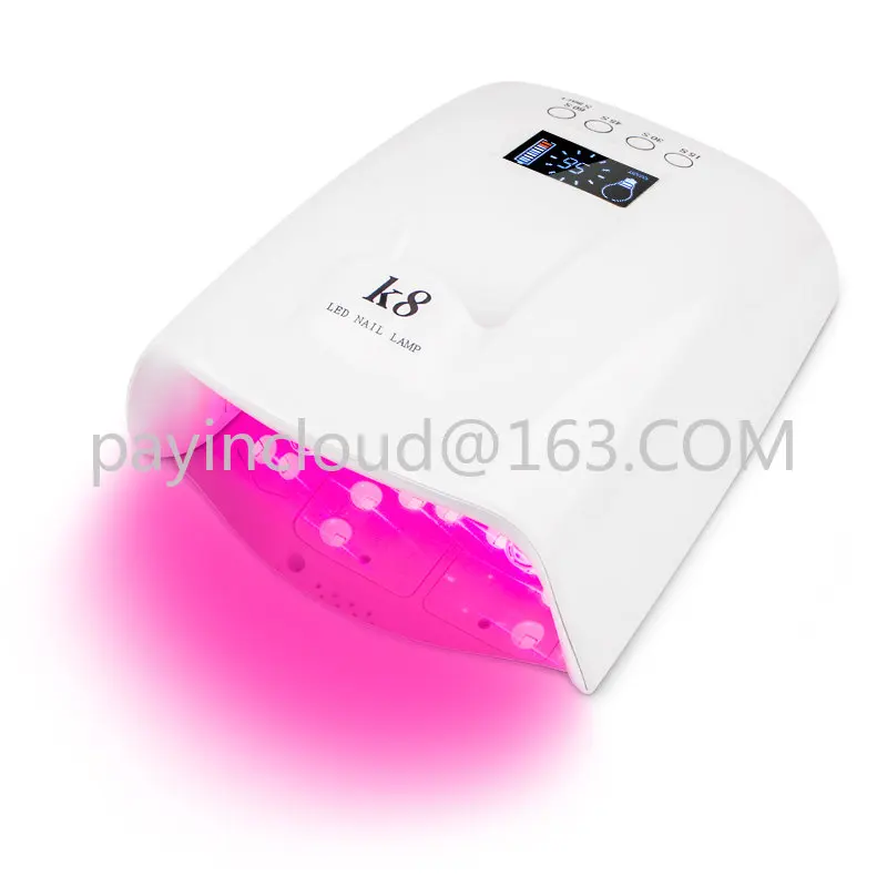 Hot 60watt wireless Double light source uv led red bead nail lamp rechargeable