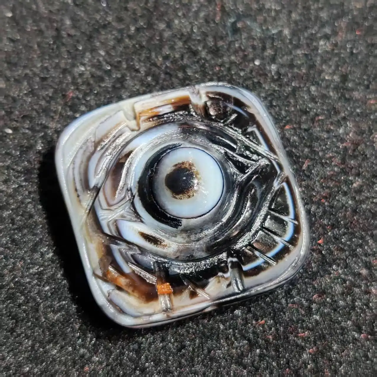 

1 Pcs Natural wrapped agate finely carved phoenix eye sky bead necklace pendant bracelet DIY accessory Dzi