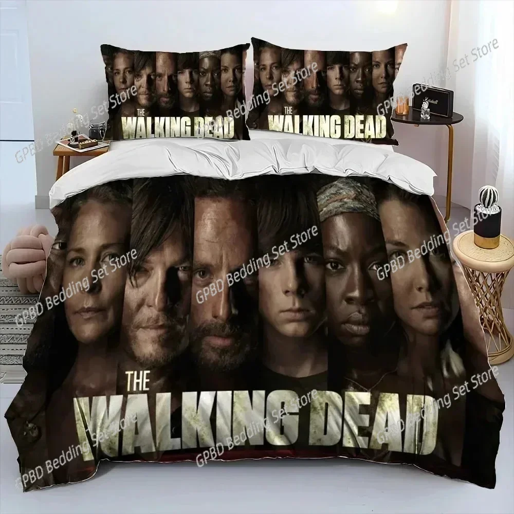 Horror TV The Walking Dead Lincoln Bedding Set Single Twin Double Queen King Cal King Size Bed Linen Set