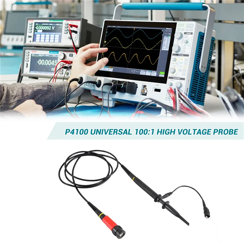 AB47-P4100 Universal 100:1 High Voltage Probe For Oscilloscopes For Rigol Atten Owon Siglent