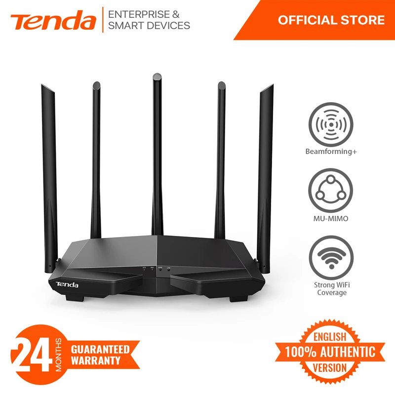 Global version Tenda AC7 1200mbps Network Extender wifi router wall penetration antennas 2.4Ghz/5.0Ghz Repeater Router