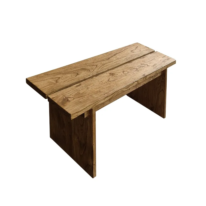 

Ретро ваби песчаный ветер старый бревен большой доска стол из цельного дерева обеденный стол табурет домашний ресторан обеденный стол компьютерный стол