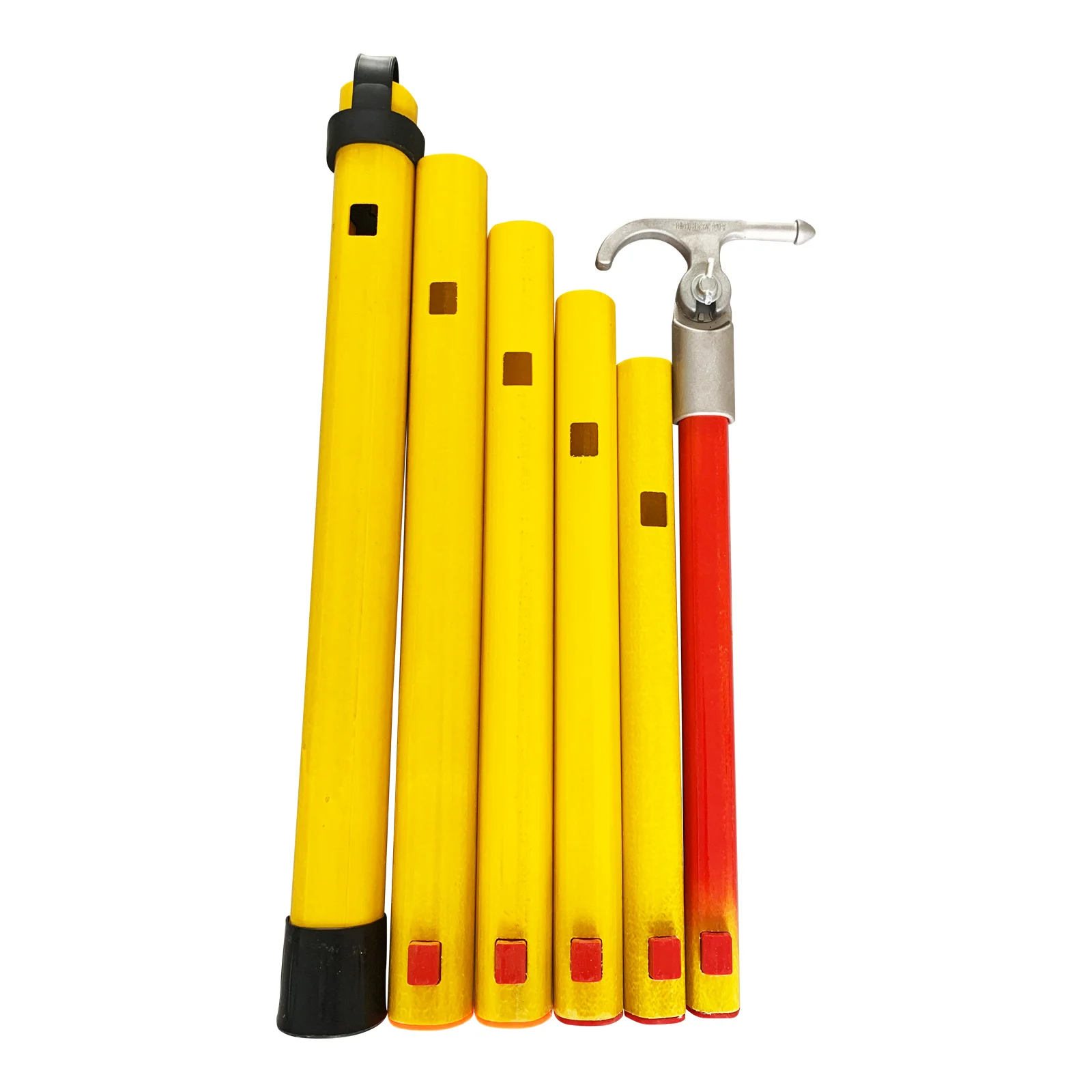 High Voltage Safety Brake Lever Fiberglass Telescopic Epoxy Resin Insulated Operating Rod