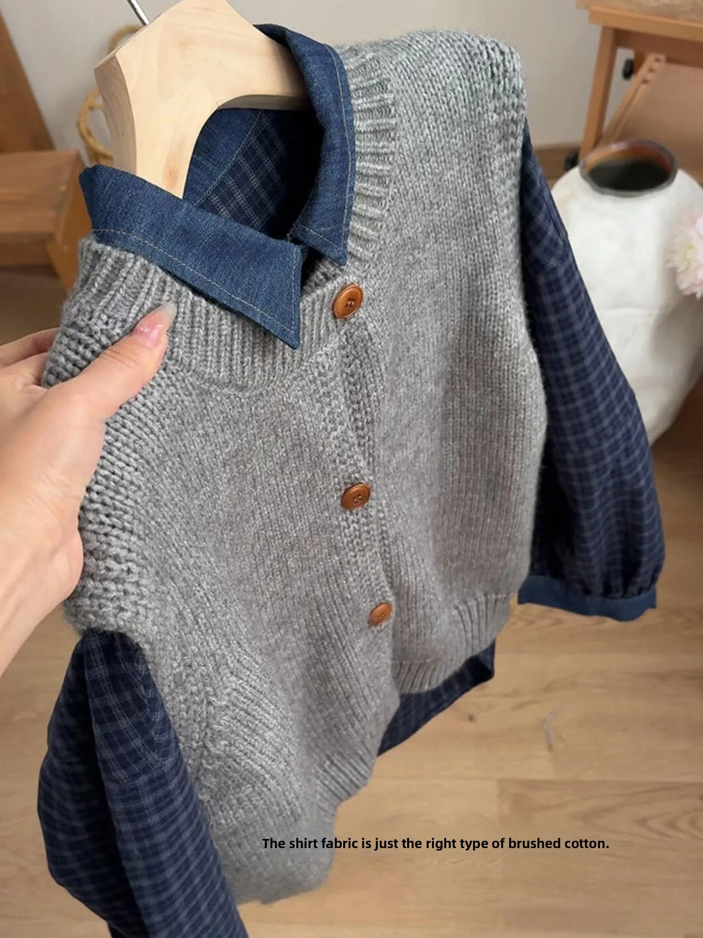 

Вязаный кардиган Sli, однотонный универсальный верх, многослойная одежда для поездок на работу, модный возрастной деффинг, осенне-зимняя профессиональная