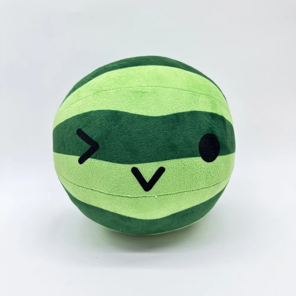 New suika game plush toy - a blinking watermelon stuffed animal for fruit games, basketball, and football play