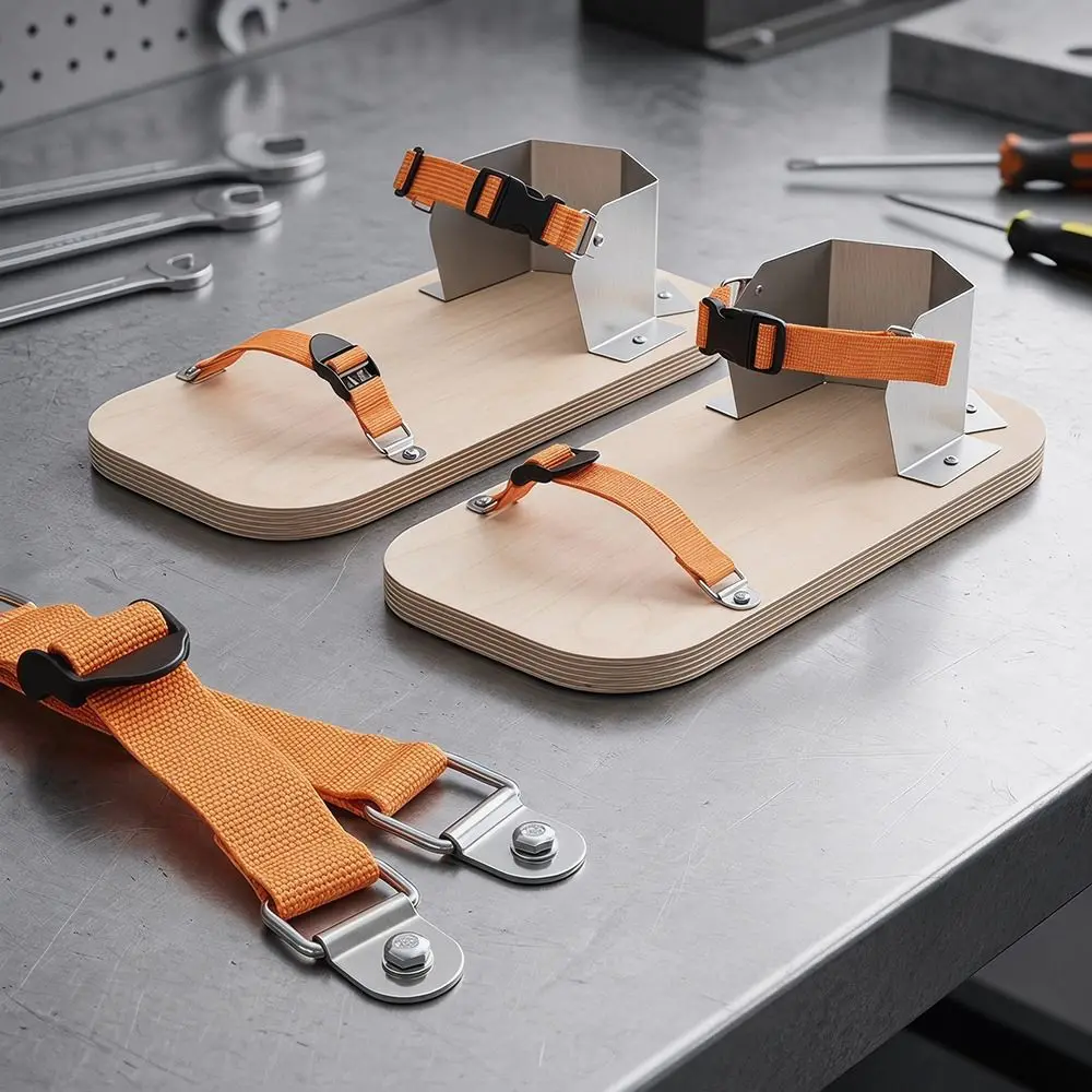Quick Click Buckles Asphalt Shoes Thermal Barrier Adjustable Straps Tamping Shoes Thermal Insulation Compacting Shoes