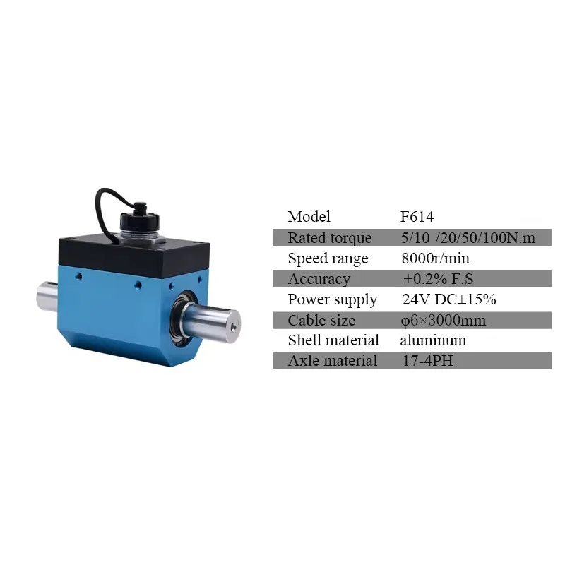 High RPM Motor Torque Meter 50Nm 100Nm 150Nm 200Nm 300Nm Dynamic Torque Transducer With 0-10V RS485 Output Signal Option