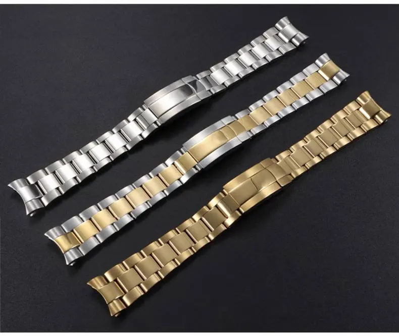 20 mm 904L Uhrenarmbänder für SUB DAYTONA NH35 NH36 Rolex Herren-Uhrenarmband mit Glide-Lock-Verschluss, massives Edelstahl-Uhrenarmband – Detail 8