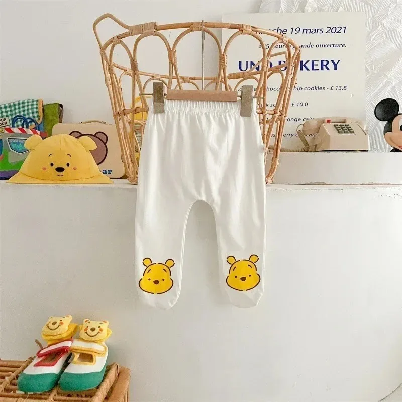 New Spring Autumn Baby Girls Boy Romper Cartoon Winnie The Pooh Long Sleeve Casual Bodysuit Infant Outing Jumpsuit K3126-3