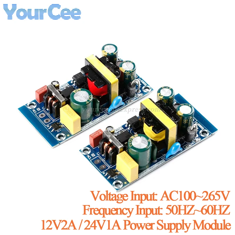 AC-DC Isolated Switch Power Supply Module AC 100-265V to DC 12V2A / 24V1A Switching DC24025 12V 24W 25W AC 100V~265V Original