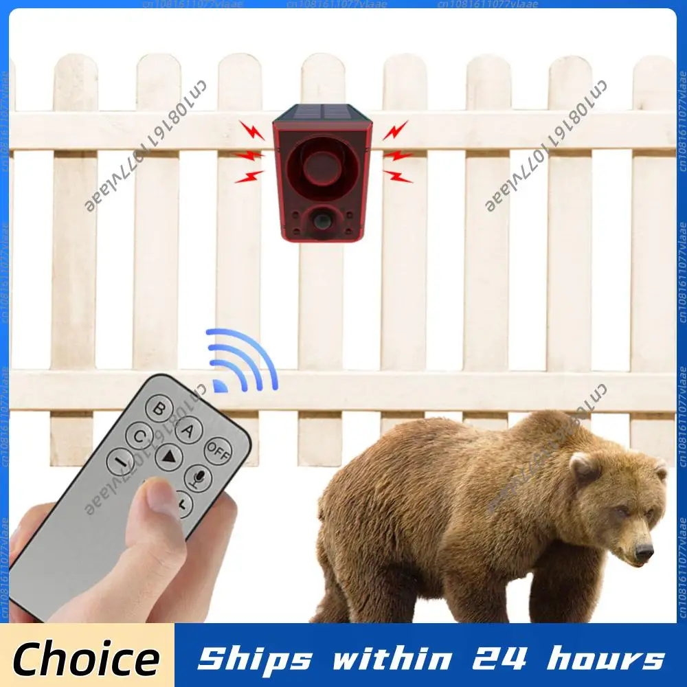 

Уличный солнечный отпугиватель животных с датчиком движения и звуком лая собаки/выстрела, громкий шумогенератор для дома, виллы, фермы, сарая