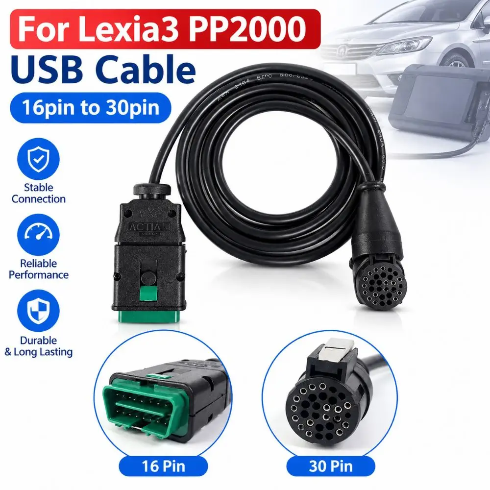 16Pin To 30Pin Diagnostic Main Cable Green OBD Plug Flexible Wire OBD2 Conversion Cable Connection Cable Adapter