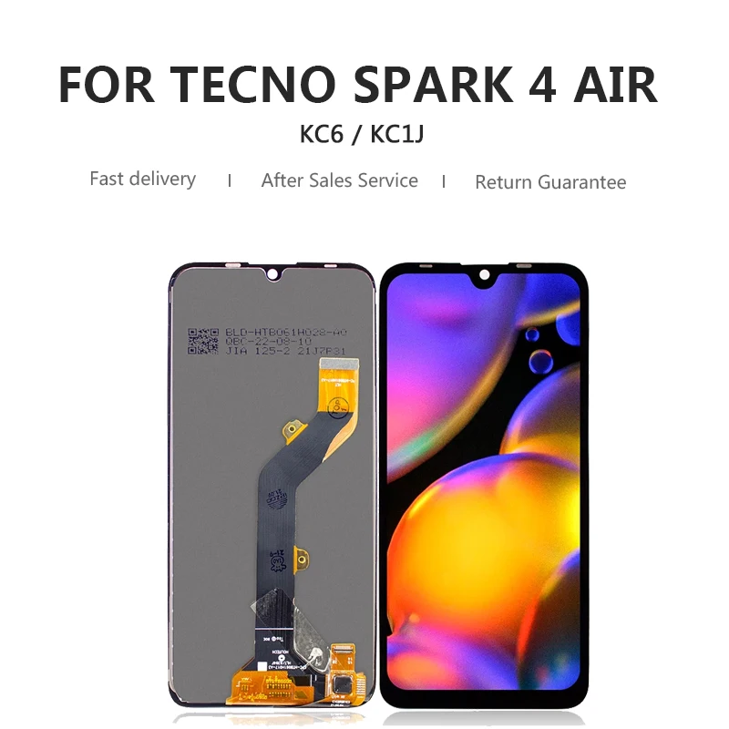 

6.1" KC6 Mobile Phones Lcd Display For Tecno Spark 4 Air KC6 KC1J Lcd With Touch Screen Digitizer Assembly For Infinix Tecno KC6