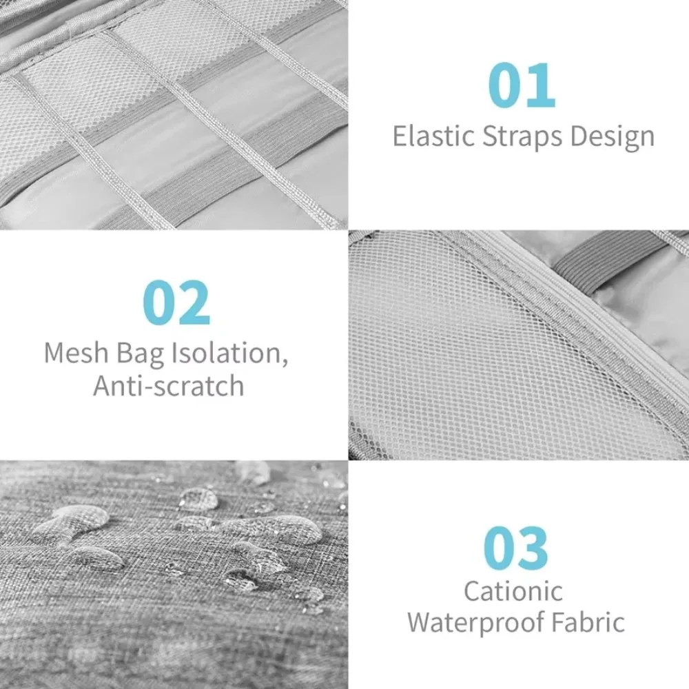 กระเป๋าใส่แปรงแต่งหน้าแบบพกพาอเนกประสงค์ ผ้าอ็อกซ์ฟอร์ด ความจุขนาดใหญ่ สำหรับใส่มาสคาร่า ดินสอเขียนขอบปาก