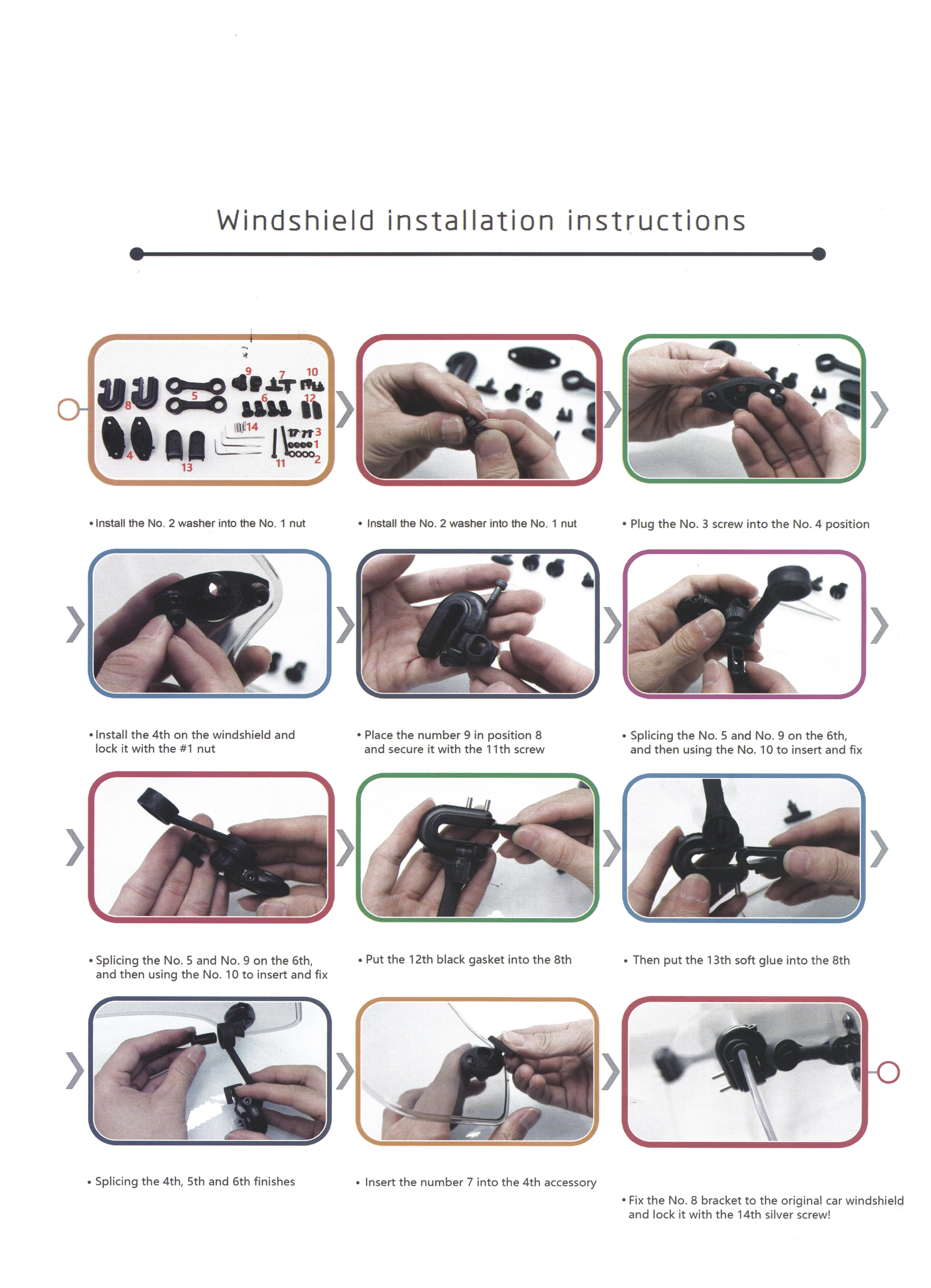 For Universal Vehicle Model For Kawasaki ZX6R ZX-6R ZX7R ZX9R ZX10R ZX12R ZX14R Plastic & Acrylic Motorcycle Parts Windscreen