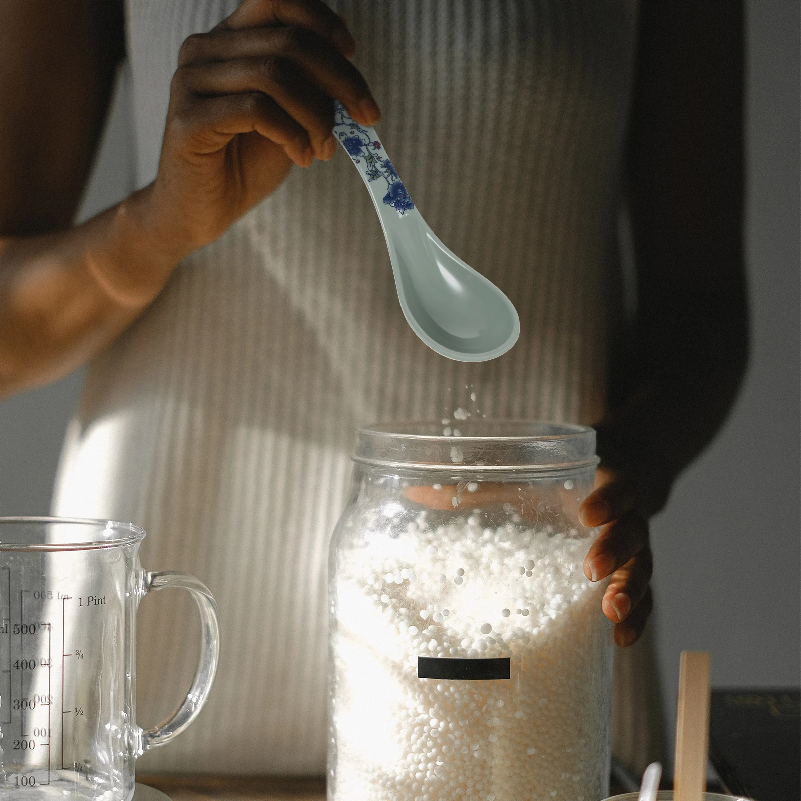 

6pcs Anti-fall Melamine Spoons Reusable Cooking Serving Small Dessert Creative Design Smooth Surface Easy Clean Wash