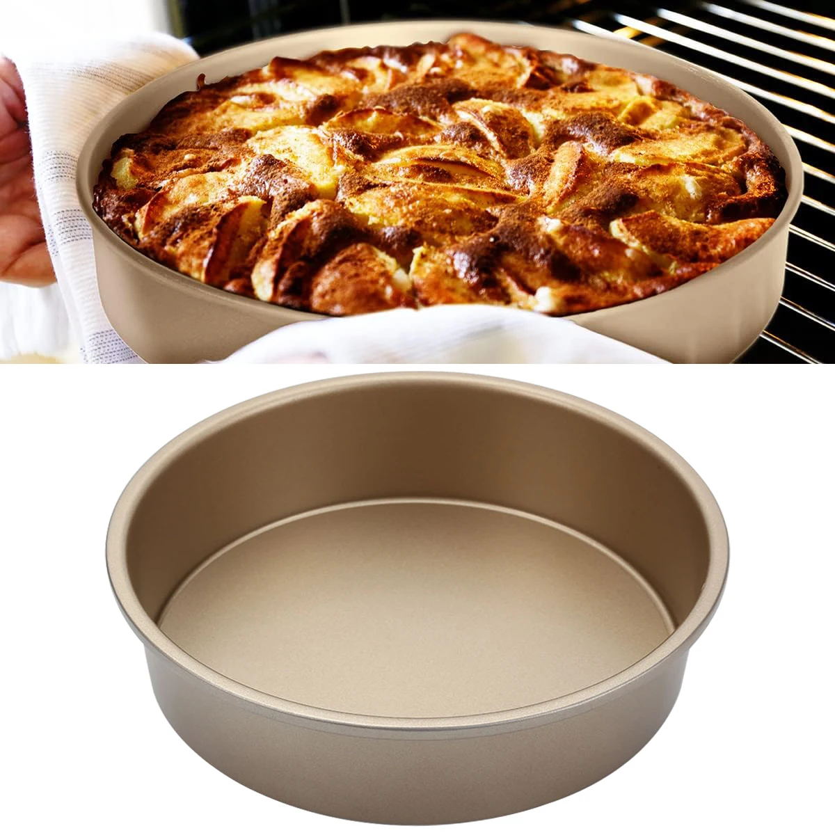 1 PCS Ramekins for Air Fryer, Mini Round Baking Tray Steel Air Fryer , Breakfast Household Kitchen Cooking Tool