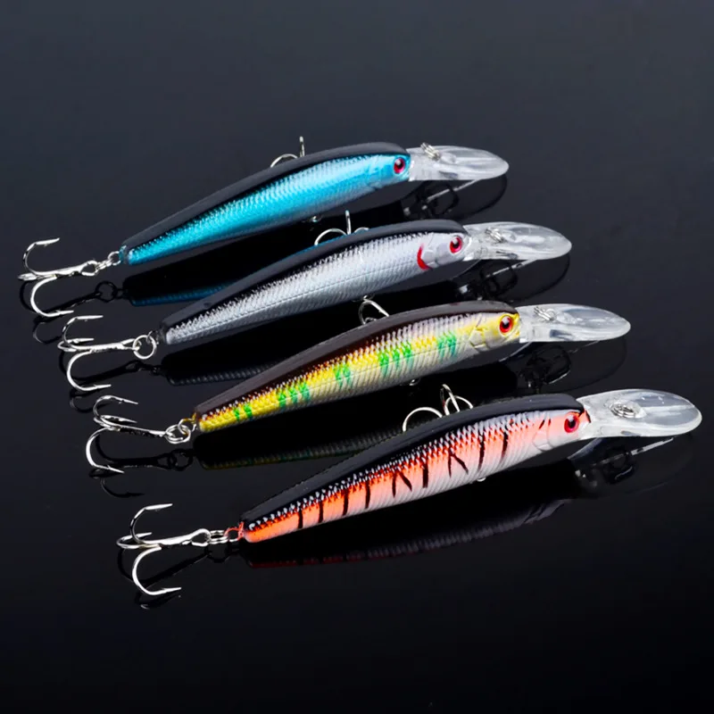 1 PCS 12.5cm 14g Japan Hard Bait Laser Minnow Fishing Lure Pesca Hook Fish Wobbler Crankbait Tackle Artificial Lures