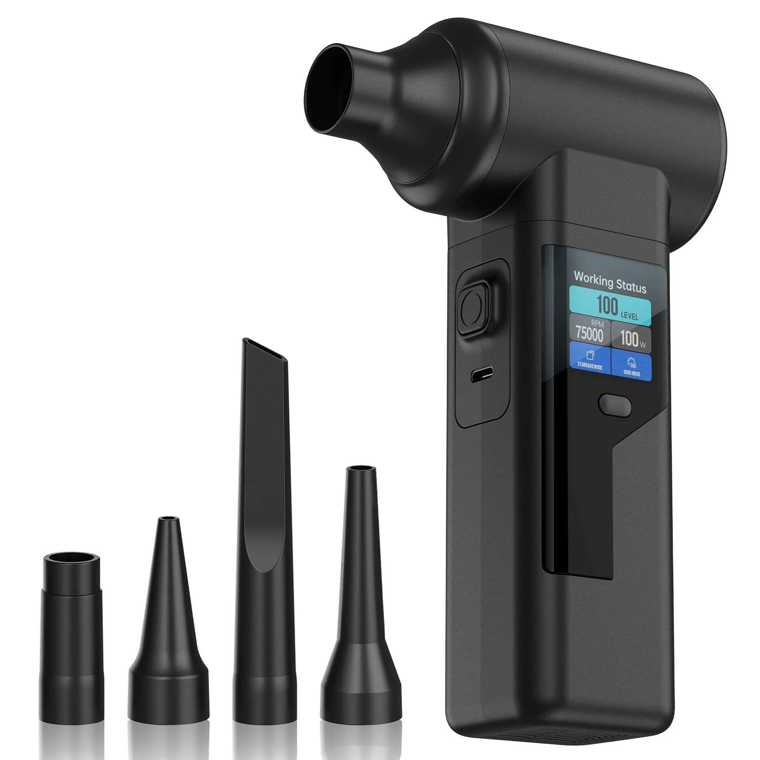 

10000mAh Turbo Jet Fan Powerful Blower with 5 Nozzles 40mm Brushless Motor Electric Air Blower Dust Blowing Keyboard Cleaning