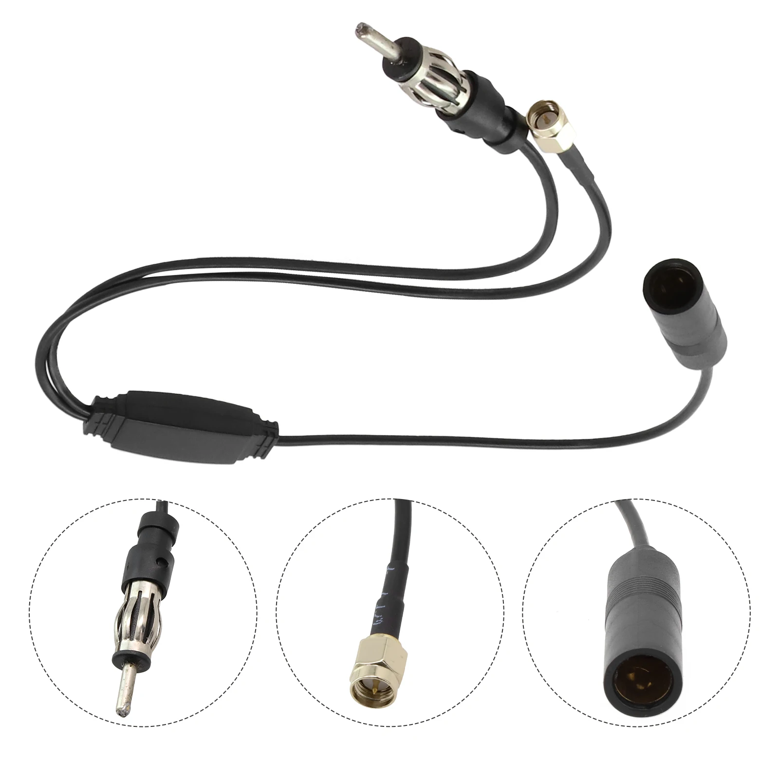 Splitter Radio Converter 1 Pc FM/AM DAB Metal Plastic Replacement SMA Converter 30 Cm Adapter Cable Functional