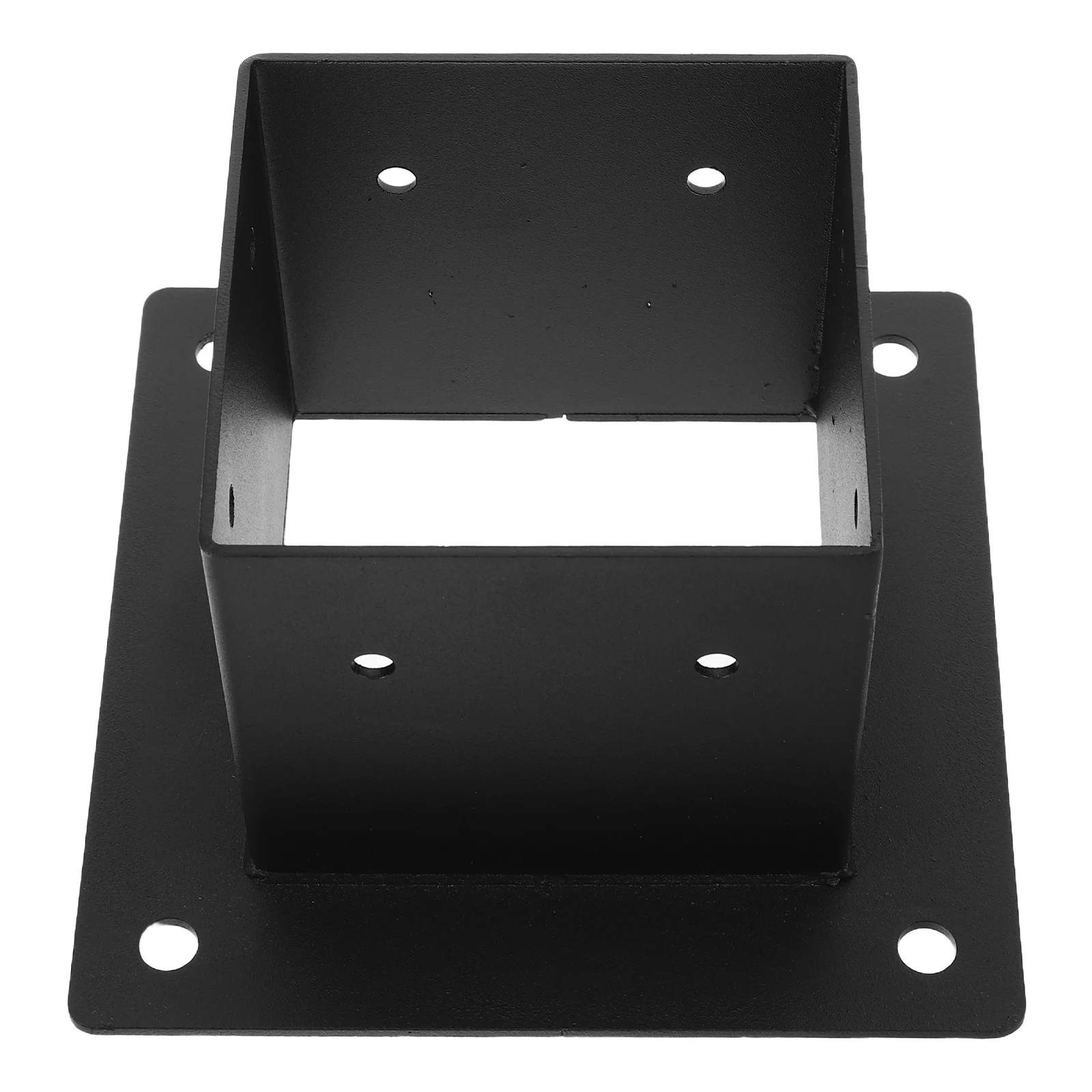 

Деревянные анкерные кронштейны для столба, черное сверхмощное основание стойки из углеродистой стали для перил павильона, опора для перил на палубе, открытый сад, крыльцо, патио