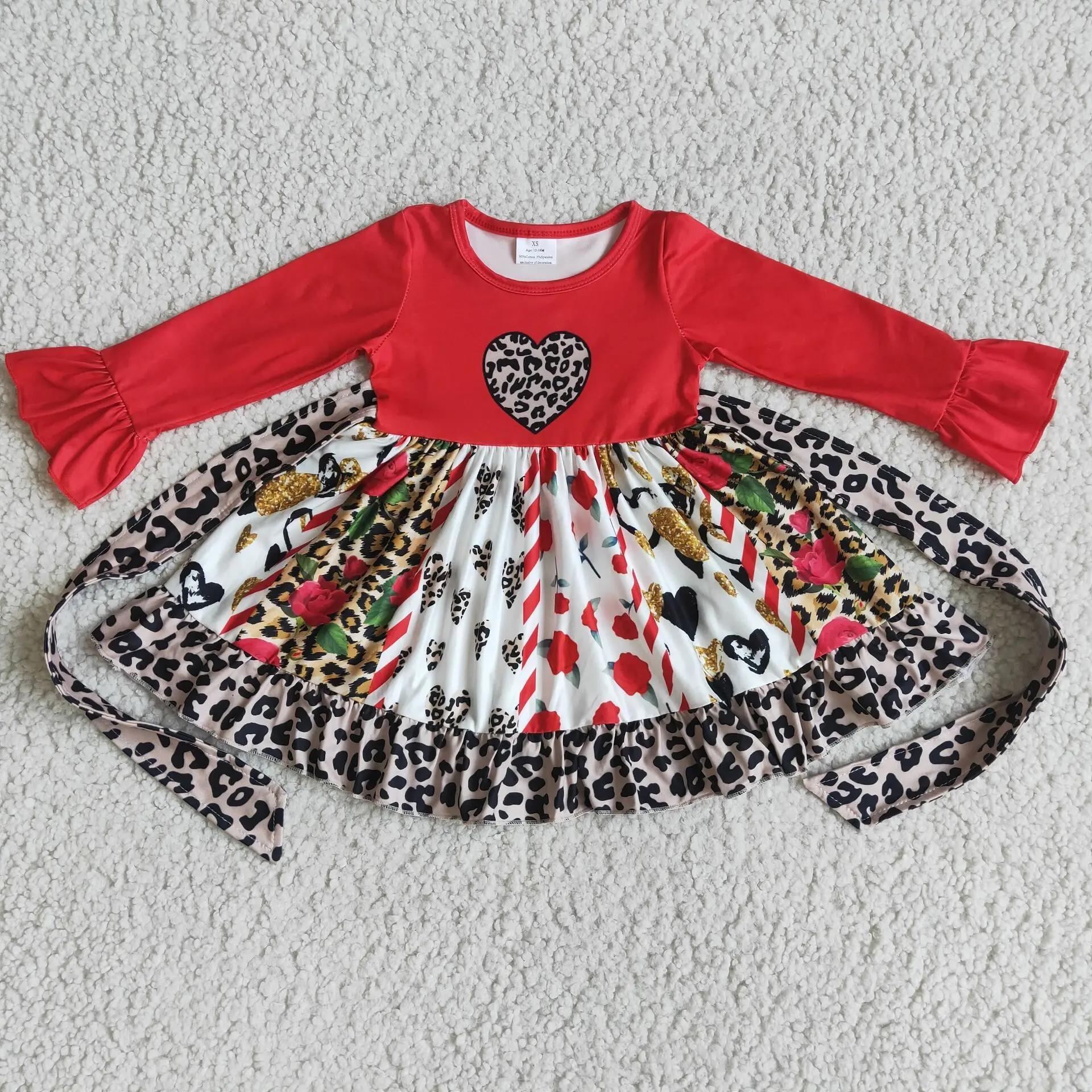 Kids Valentine\'s Day Clothes Long Sleeve Top With Pants Set And Dress Baby Girls Boutique Outfits