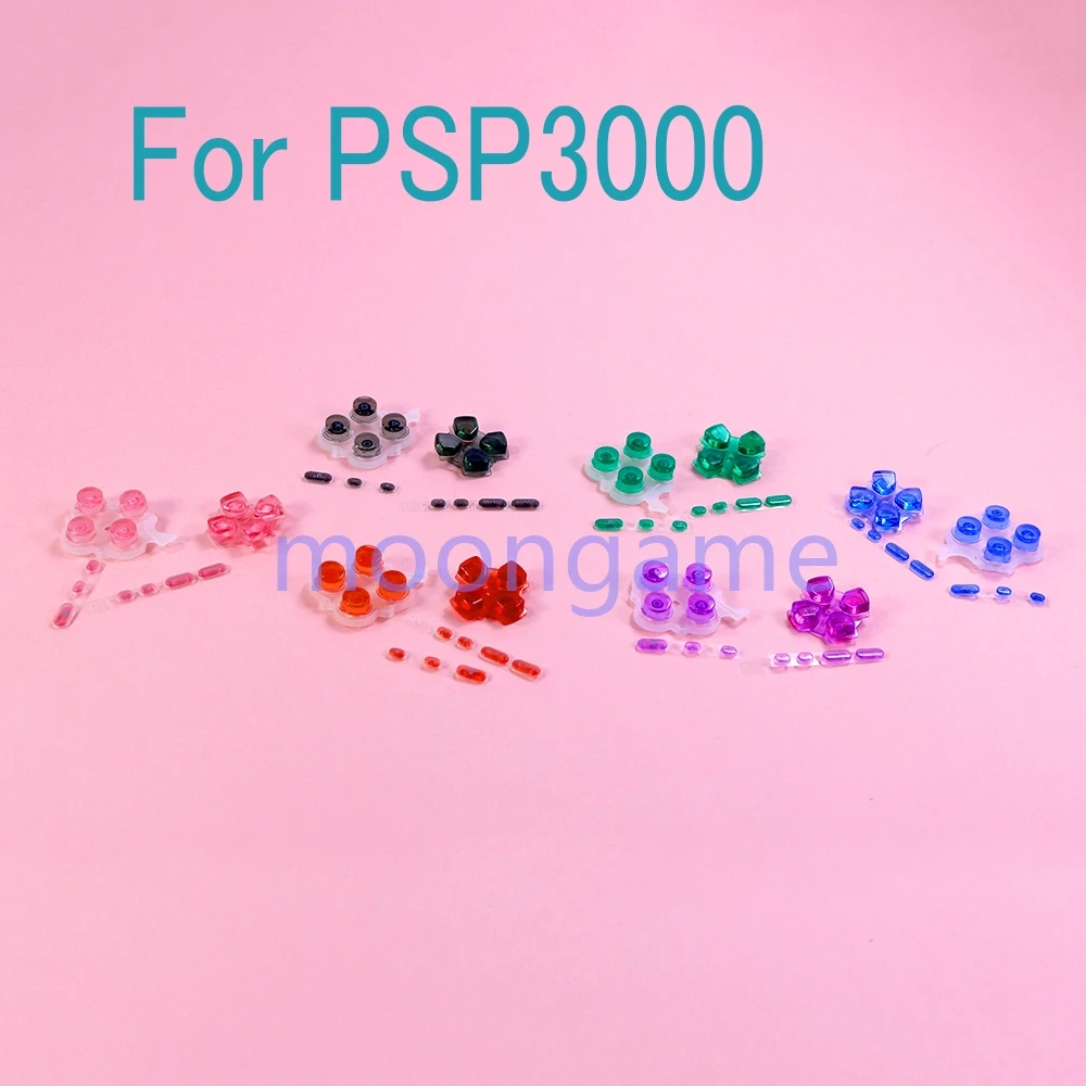 1 ชุดสําหรับ PSP 3000 เกมคอนโซลเปลี่ยนโปร่งใสชุดปุ่ม D-Pad เลือกปุ่มเริ่มต้นสําหรับ PSP3000 Repair Part