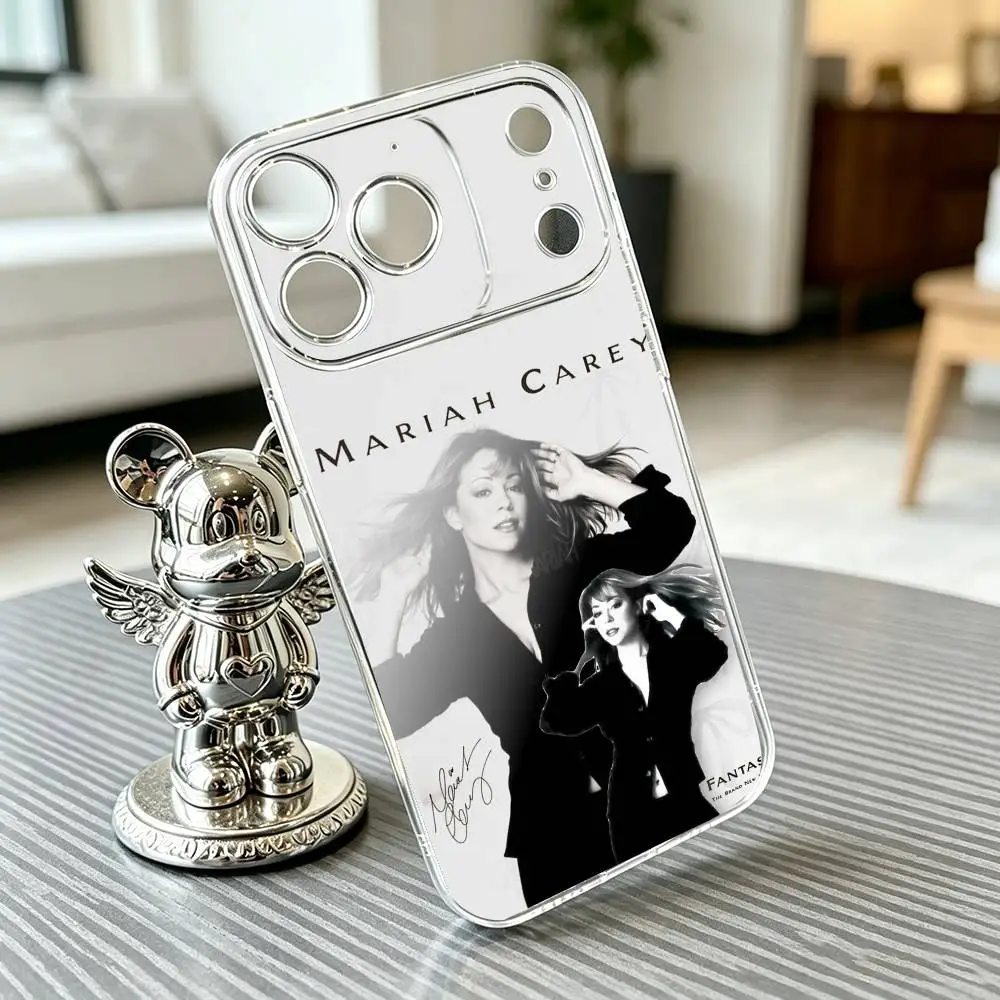 M-Mariah C-Carey Singer  Phone Case Transparent Silicone Soft For iPhone 17 16 15 14 13 12 11 Mini Pro Max Plus