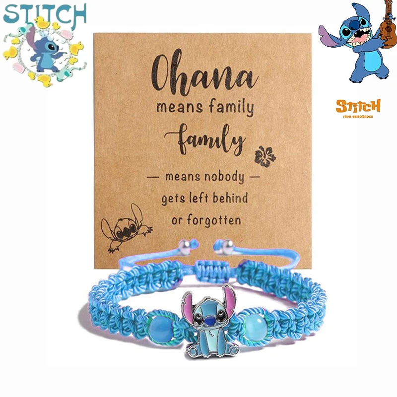 New comic Cartoon Stitch Girls Bracelet Lilo & Stitch Anime Braided Bracelet Jewelry Women's Children Christmas Gift Stich Toy