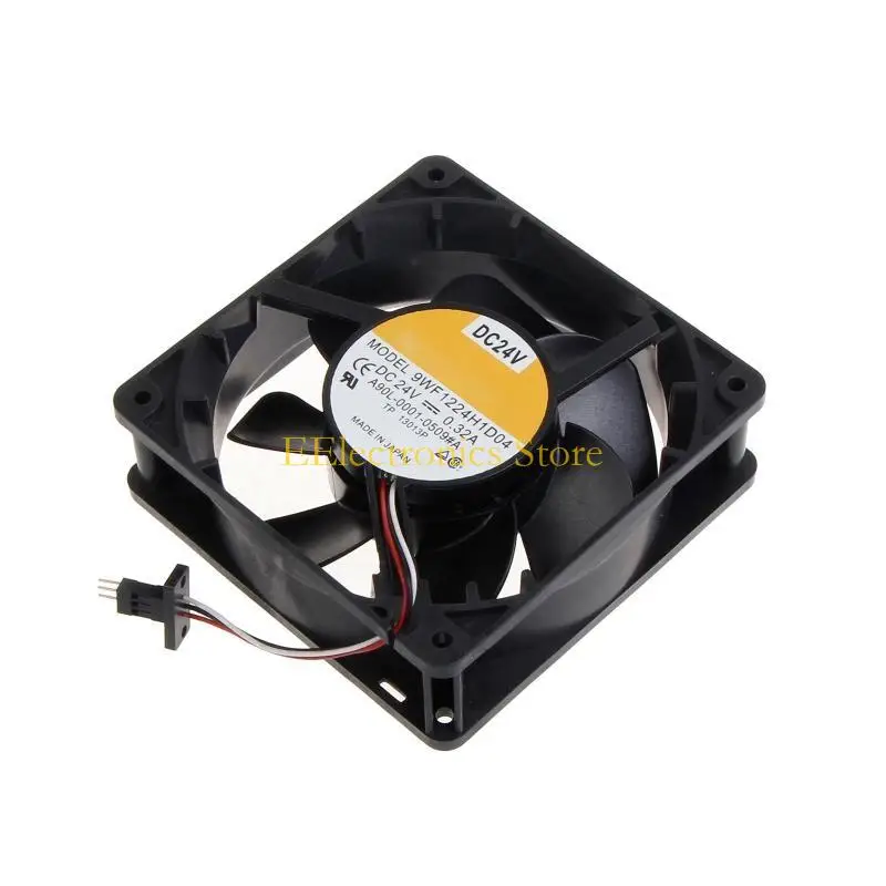 

B03C Three-Wire Inverter Cooling Fan 12cm 12038 SanAce120WF A90L-0001-0509 9WF1224H1D03 24V 0.38A Dual-Ball Bearing