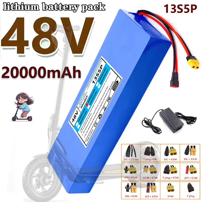 

Batterie au Lithium rechargeable 13S5P 48V 20000mAh, haute capacité avec BMS pour Scooter électrique Kugoo M4/M4Pro/Max.