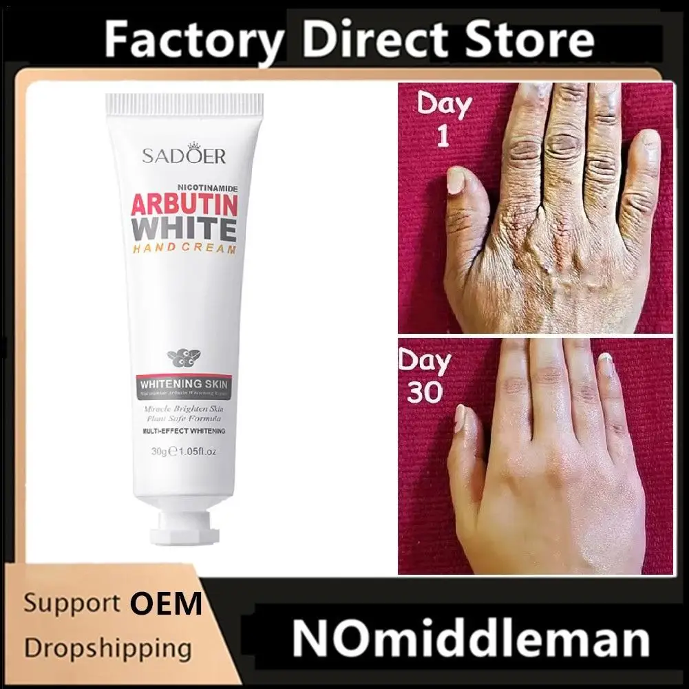 

Whitening Hand Cream Niacinamide Arbutin Wrinkle Removal Anti-crack Moisturizing Repair Fade Fine Lines Smooth Skin Hand Care