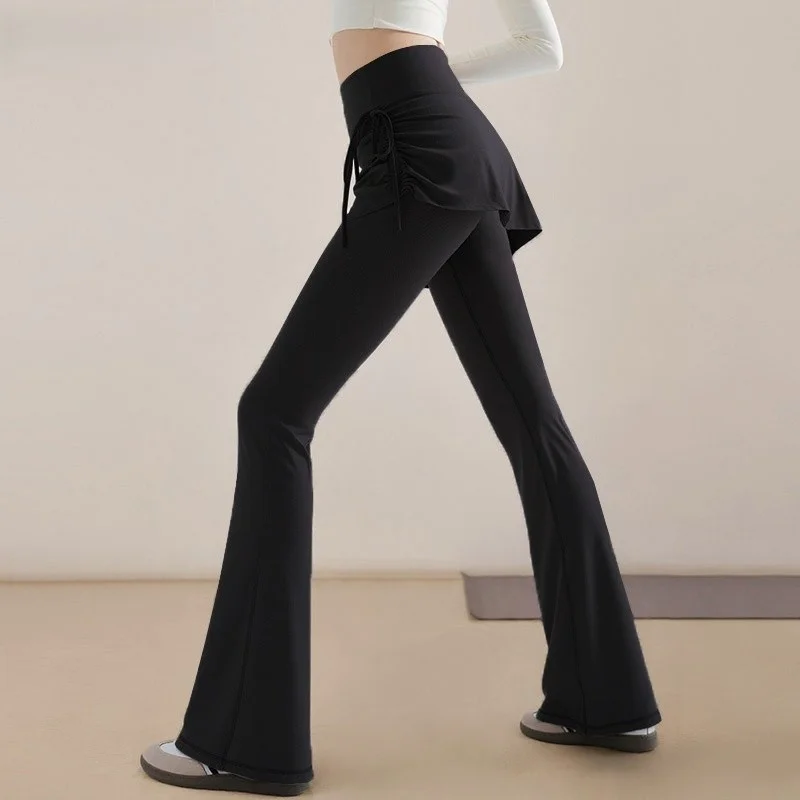 Yoga Pants Black Women Distressed Butt-Lifted Unlined Tone Goth Sweat Fashions Shapertummy Matching Attire Festive Cartoon Girls