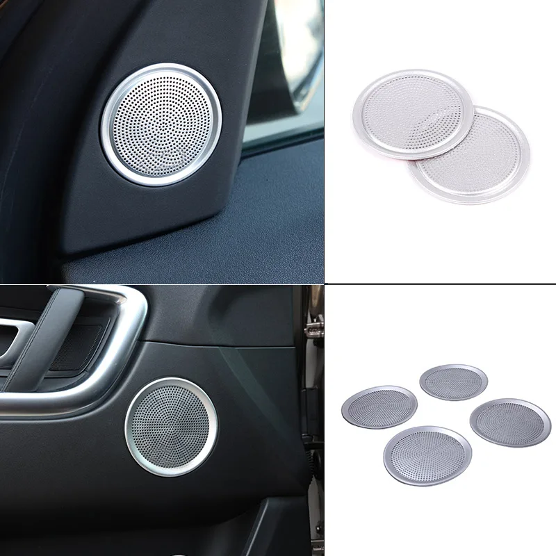 

For Land Rover Discovery Sport 2015-2019 Stainless Steel Silver Car Door Horn Mesh Cover Trim Sticker Car Accessories Interior