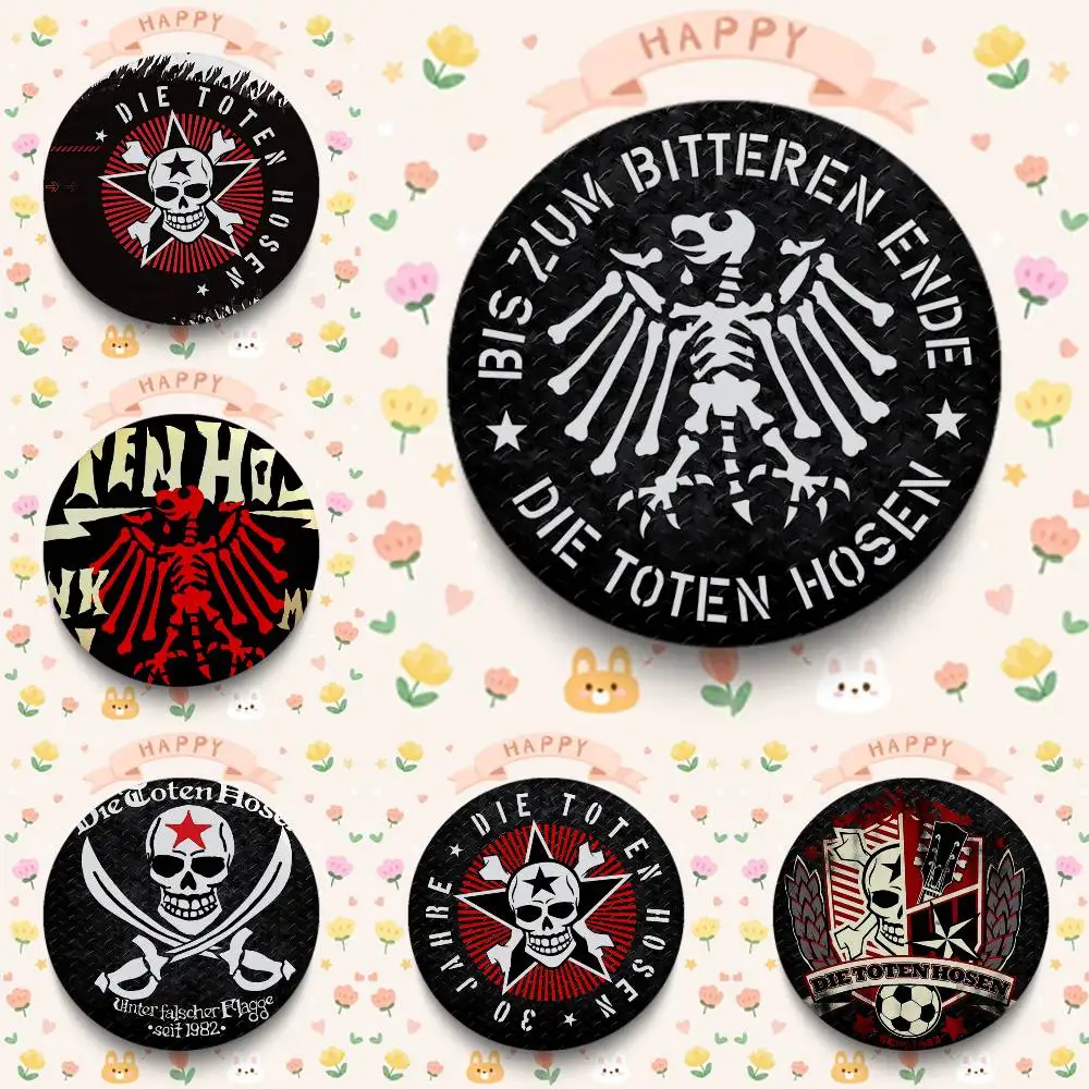 Die Toten Hosens Rock BAND Emblemas Redondos Criativos, Broches e Pins para Decoração de Bolsas, Acessórios para Fãs, Colecionadores e Presentes para Amigos
