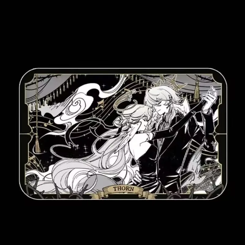 "Bhaku: Star Rail" منتج محيطي مصنوع من مروحة Fangba Ji "Sunday، Robin" بروش شارة اللوحة باللونين الأبيض والأسود Gu Zi