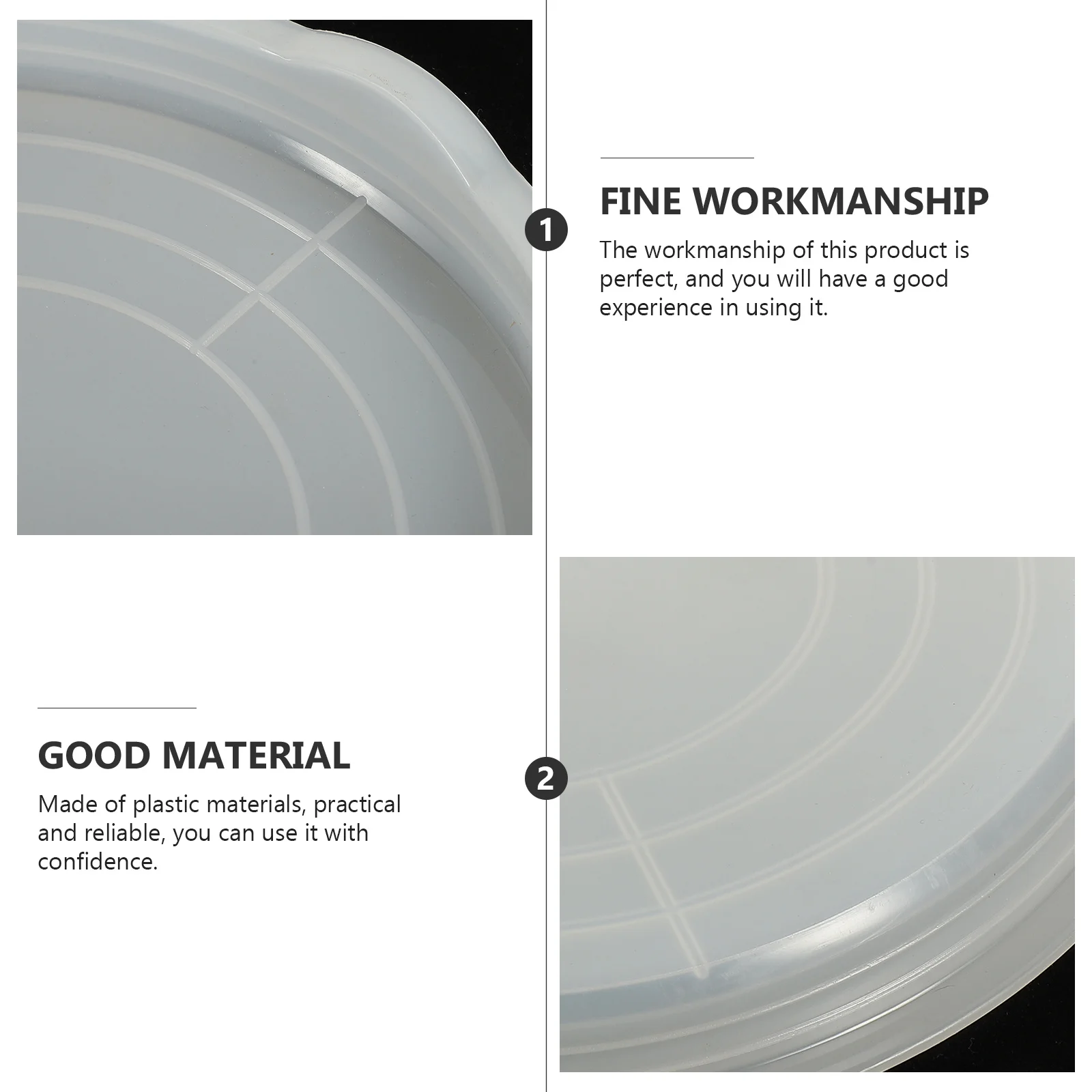 

3 Pcs Kitchen Bowl Cover Mixing Anti Overflow Dough Kneading Lid Baking White Food-grade Mixer