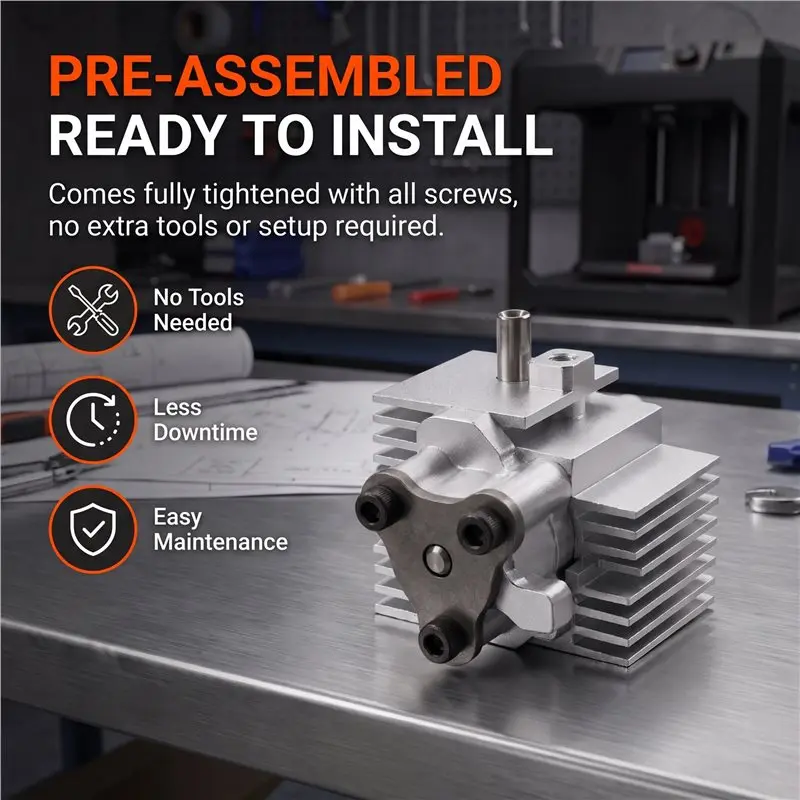 N75R-Hotend Heatsink All-Metal Aluminum Pre-Assembled Cooling Block 3D Printer Accessories